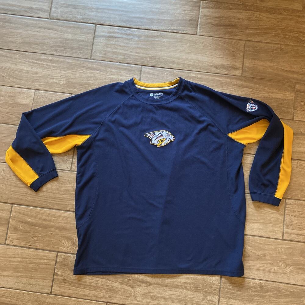 Nashville Predators Mens XL Navy Blue NHL Hockey Club Exclusive Jersey Shirt
